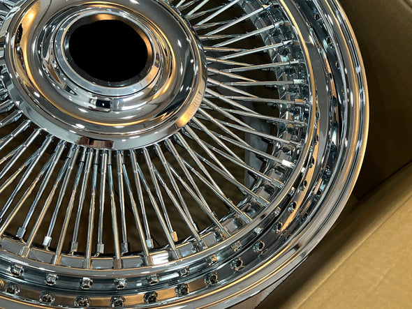 We manufacture premium quality forged wire wheels rims for   CADILLAC ESCALADE CT4 CT6 XT6 CT5 XT4 XT5 CTS in any design, size, color.  Central Part: Stainless Steel  Spokes: 20 inch - 100 Spokes   22 inch - 140 Spokes   24 inch - 180 Spokes  26 inch - 200 Spokes  Forged wire wheels can be produced in any wheel specs by your inquiries and we can provide our specs 