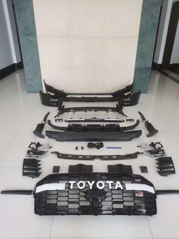 GR FACELIFT BODY KIT FOR LAND CRUISER 300 LC 300  Set include:  Front Bumper Assembly  Grille Material: Plastic  NOTE: Professional installation is required.