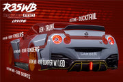 Darwinpro 2008-2020 Nissan GTR R35 CBA/DBA/EBA BKSSII Style Partial Carbon Fiber Full Wide Body Kit