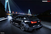 DARWINPRO AERODYNAMICS PCF8363BKSS FULL KIT WITH HOOD 2013-2018 Audi RS6 Avant Bkss Style Wide Body Full Body Kit