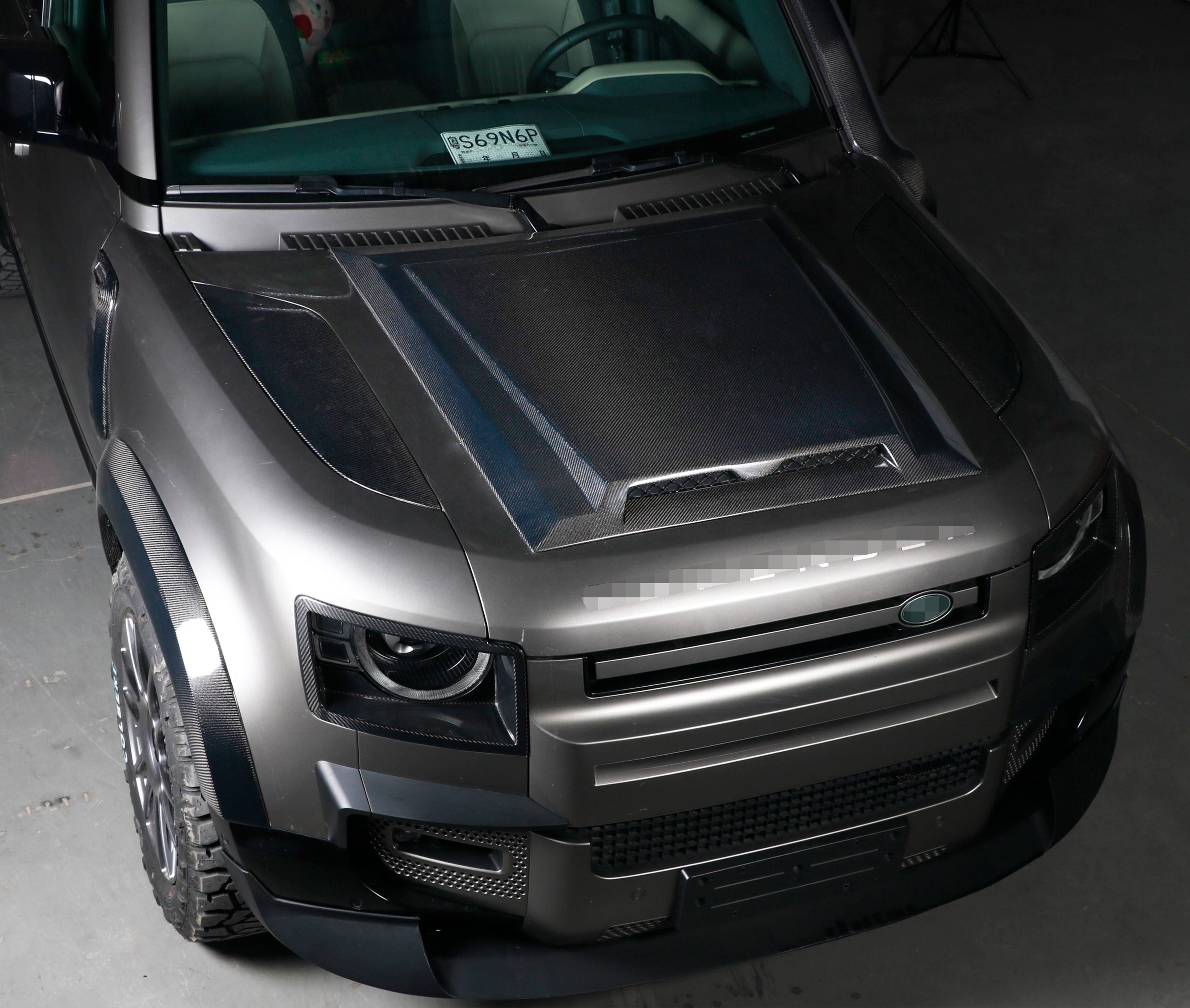 CARBON HOOD SCOOP FRONT FENDER VENTS for LAND ROVER DEFENDER L663 90 /