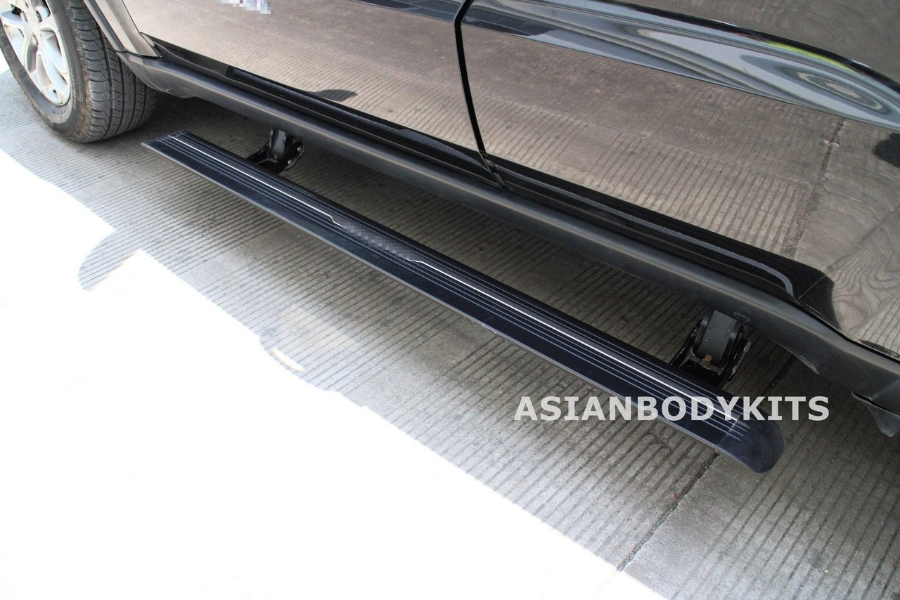 SIDE STEP DEPLOYABLE RUNNING BOARDS POWER for JEEP GRAND CHEROKEE 2014-2017
Side Step Bars
Electric Motors with Brackets
Fixing Accessories/wires with the Control Unit
General installation note:
Professional installation is required. Sometimes drilling may be required.
Will not fit if you have OEM side step running boards.
Sometimes cutting plastic side skirt on the bottom is needed.
Professional electrician required. Sidestep control unit connects to OBD/CAN bus/Door switch, depending on the car m