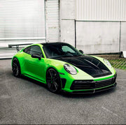 FULL DRY CARBON BODY KIT V3 for PORSCHE 911 992 2018+  Set includes:  Front Lip Front Bumper Vents Side Skirts Hood/Bonnet Spoiler Rear Bumper Mirror Covers Trunk Spoiler Exhaust Tips