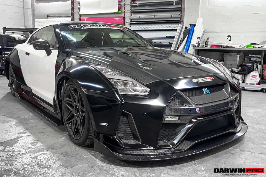 Darwinpro 2008-2020 Nissan GTR R35 CBA/DBA/EBA BKSSII Style Partial Carbon Fiber Full Wide Body Kit