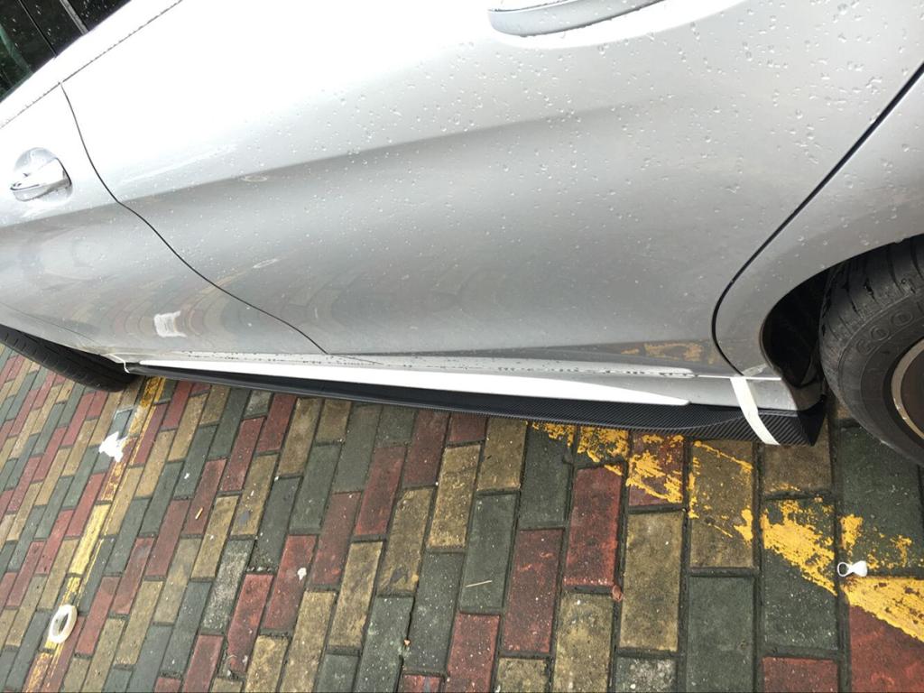 Carbon Fiber Front side skirts body kit for Mercedes W205 sport bumper only