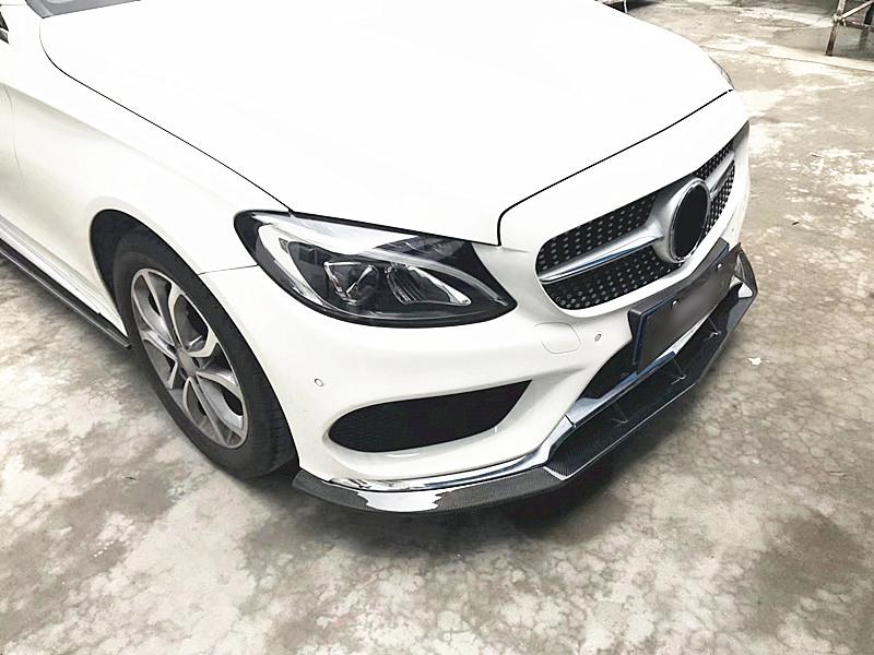 Carbon Fiber Front Bumper Lip for Mercedes-Benz C-Class W205