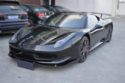 Carbon Fiber Front Canard Bumper Fins for Ferrari 458 Base Coupe 2-Door 11-13