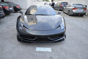 Carbon Fiber Front Canard Bumper Fins for Ferrari 458 Base Coupe 2-Door 11-13