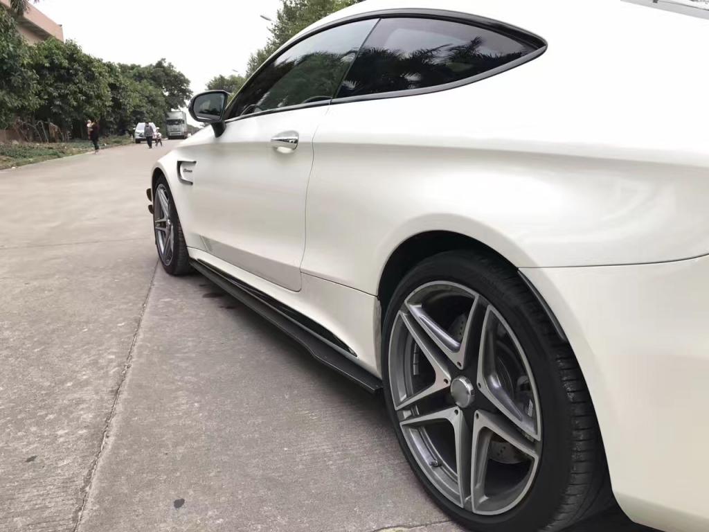 Carbon Fiber Side Skirts for Mercedes-Benz C63 Coupe [C205] 2014 - 2018