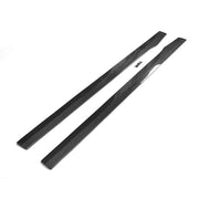2PCS/SET Carbon Fiber Side Skirts Extension for Mercedes Mercedes Benz C-Class W205 C63 AMG 15 - 17 (Fit:W205)