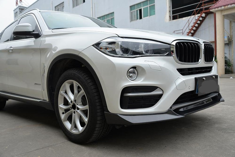 Carbon Fiber Front Lip Spoiler for BMW X6 F16 xDrive Series 15-16(Fits:X6 F16)