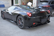 Carbon Fiber Side Skirts for Ferrari 458 Base Coupe 2-Door 11-13
