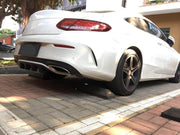 Carbon Fiber Rear Lip Diffuser For Mercedes-Benz C Class C180 C200 C250 C300 C350 C43 AMG 4Matic Coupe Convertible 15-18