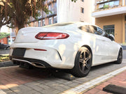 Carbon Fiber Rear Lip Diffuser For Mercedes-Benz C Class C180 C200 C250 C300 C350 C43 AMG 4Matic Coupe Convertible 15-18