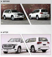 CONVERSION BODY KIT for TOYOTA LAND CRUISER 200 LC 200 to LAND CRUISER 300 LC 300

Set includes:

Front Bumper
Front Grille
Side Fenders
Rear Bumper

Material: Plastic + Stainless Steel

NOTE: Professional installation is required.

Contact us for pricing