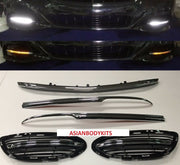 LED DAYTIME RUNNIG LIGHTS and BUMPER TRIMS for MERCEDES BENZ S CLASS W222 2013 - 2017

Set includes:

Сentral Trim Insert for the Front Bumper
Side Meshes with LED DRL for the Front Bumper. (LED DRL have sequential turning function)
Chrome Trim Lip for the Rear Bumper

FITMENT: Will not fit AMG PACKAGE Bumpers, Only fits stock bumpers

COLOR: Chrome with Black Insert
