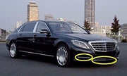 LED DAYTIME RUNNIG LIGHTS and BUMPER TRIMS for MERCEDES BENZ S CLASS W222 2013 - 2017

Set includes:

Сentral Trim Insert for the Front Bumper
Side Meshes with LED DRL for the Front Bumper. (LED DRL have sequential turning function)
Chrome Trim Lip for the Rear Bumper

FITMENT: Will not fit AMG PACKAGE Bumpers, Only fits stock bumpers

COLOR: Chrome with Black Insert
