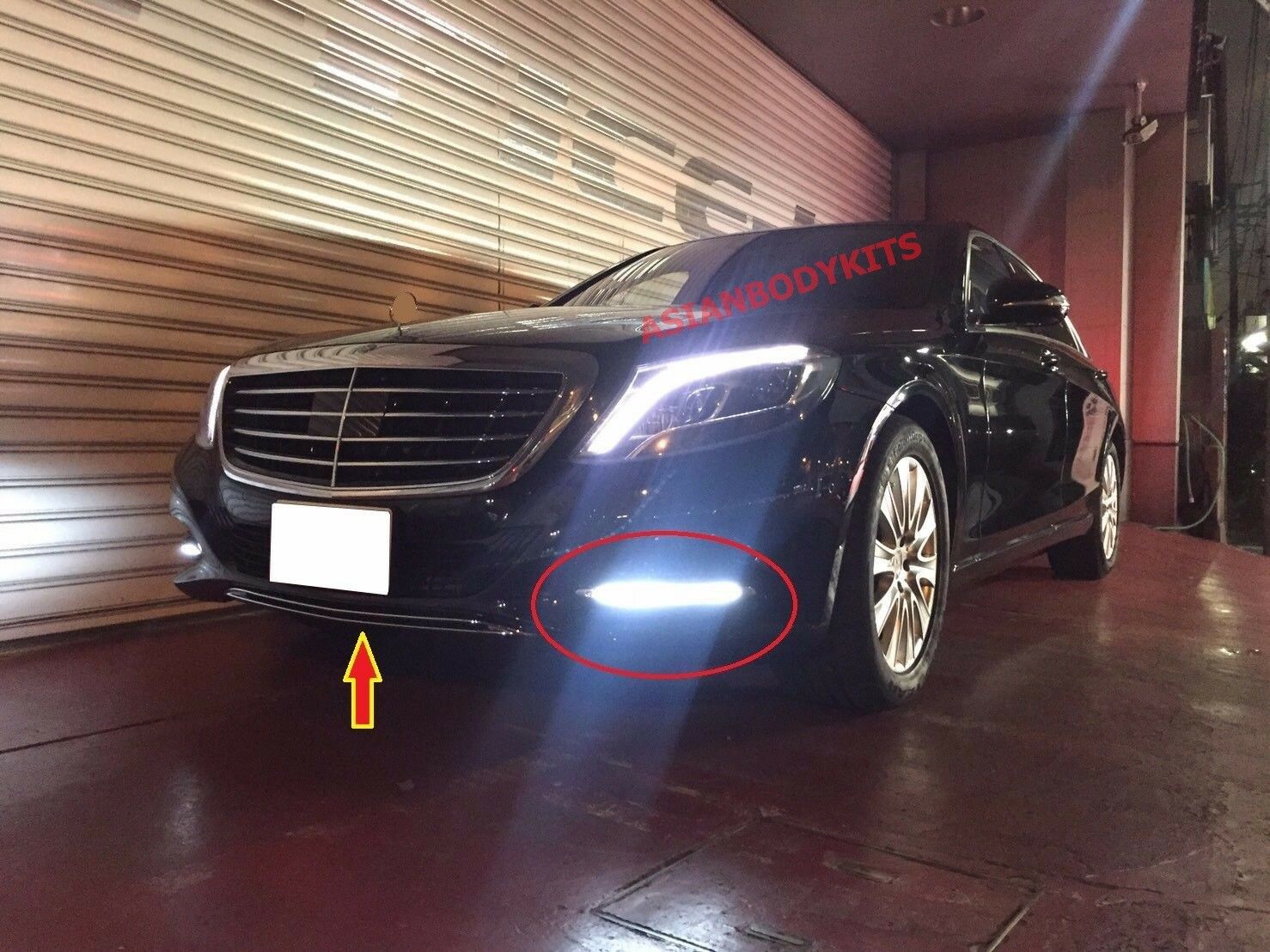 LED DAYTIME RUNNIG LIGHTS and BUMPER TRIMS for MERCEDES BENZ S CLASS W222 2013 - 2017

Set includes:

Сentral Trim Insert for the Front Bumper
Side Meshes with LED DRL for the Front Bumper. (LED DRL have sequential turning function)
Chrome Trim Lip for the Rear Bumper

FITMENT: Will not fit AMG PACKAGE Bumpers, Only fits stock bumpers

COLOR: Chrome with Black Insert

