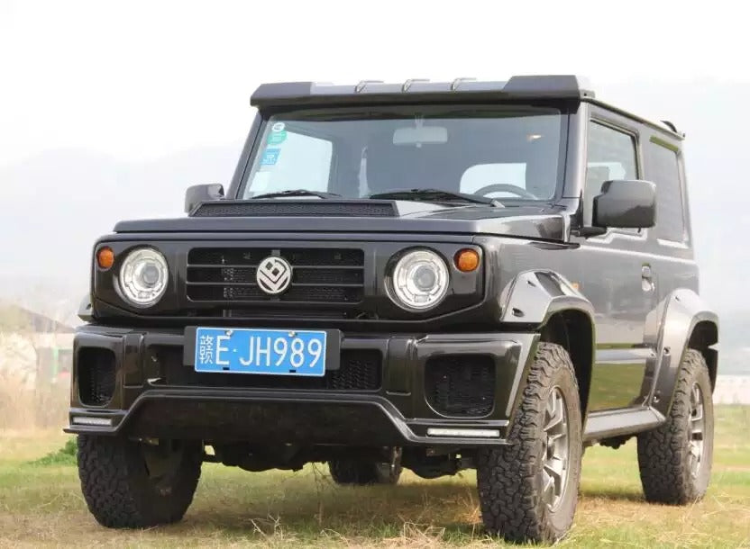 liberty walk Body Kit For Suzuki Jimny JB64  Set include:    Front Bumper Front Grille Wide Fenders Rear Spoiler/Wing Front Roof Spoiler Hood/Bonnet NOTE: Professional installation is required