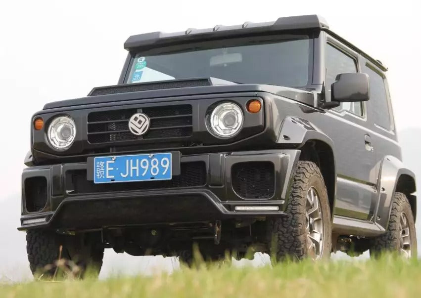 liberty walk Body Kit For Suzuki Jimny JB64  Set include:    Front Bumper Front Grille Wide Fenders Rear Spoiler/Wing Front Roof Spoiler Hood/Bonnet NOTE: Professional installation is required