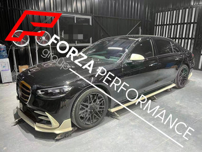 MANSORY Carbon Body Kit For Mercedes Benz S Class AMG W223 2020+  Set include:  Front Lip Front Vent Frame Side Skirts Rear Diffuser Material: Carbon  Note: Professional installation is required