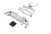 VALVED EXHAUST CATBACK MUFFLER for MERCEDES-BENZ AMG GLC 63 4.0T 2015 - 2019  Set includes:  Center pipes Muffles with valves Exhaust tips Valve control box with remote control (you may also reuse your factory exhaust valve motors)