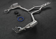 VALVED EXHAUST CATBACK MUFFLER for MERCEDES BENZ C218 CLS 350 2011 - 2014

Valved exhaust, meaning that has remote, controlled valves - allowing a switch between an aggressive loud sports sound and a sound that is closer to the OEM sound

Set includes:

Center Pipes
Exhaust Tips
Muffles with Valves
Valve Control Box with Remote Control (you may also reuse your factory exhaust valve motors)

Factory exhaust tips must be reused

Material: Stainless steel ( for an extra cost we can make titanium )

Optio