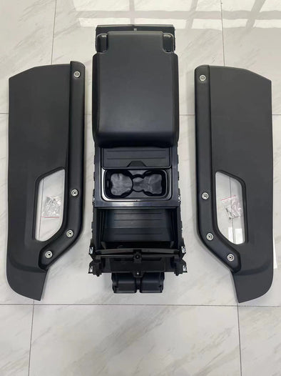 Middle Armrest Console Box For Land Rover Defender L663 2019+  Set include:    Armrest Console Box Material: ABS plastics  Note: Professional installation is required