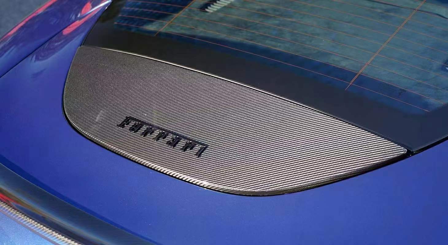 NOVITEC Dry Carbon Body Kit For Ferrari Roma  Set include:   Front Lip Mirror Covers Grille Front Inlet Side Skirts Rear Diffuser Rear Spoiler TailLights Covers Rear Wing Cover Material: Dry Carbon