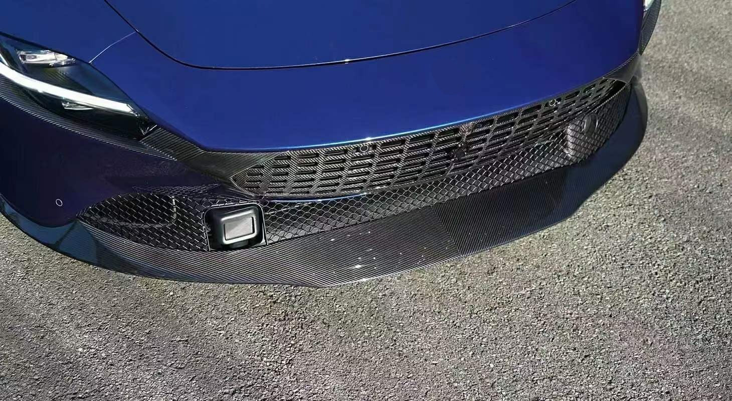 NOVITEC Dry Carbon Body Kit For Ferrari Roma  Set include:   Front Lip Mirror Covers Grille Front Inlet Side Skirts Rear Diffuser Rear Spoiler TailLights Covers Rear Wing Cover Material: Dry Carbon