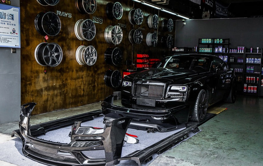 AUTHENTIC DARWINPRO BKSS CARBON BODY KIT for ROLLS-ROYCE WRAITH DAWN Set includes:  Front Bumper Rear Bumper Side Skirts Rear Spoiler Roof Spoiler Exhaust Tips