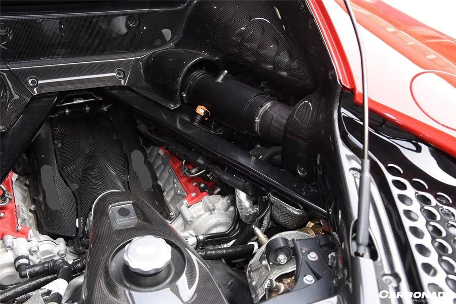 OEM Style Dry Carbon Autoclave Engine Interior For Ferrari SF90 Stradale  Set include:   Engine Interiors Material: Dry Carbon