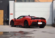 CARBON OEM GENUINE PARTS for FERRARI SF90 2021+  Set includes:  Front Lip Front Trims Side Skirts Side Vents Rear Diffuser Rear Spoiler Wing Material: Carbon Fiber  NOTE: Professional installation is required.  Contact us for pricing