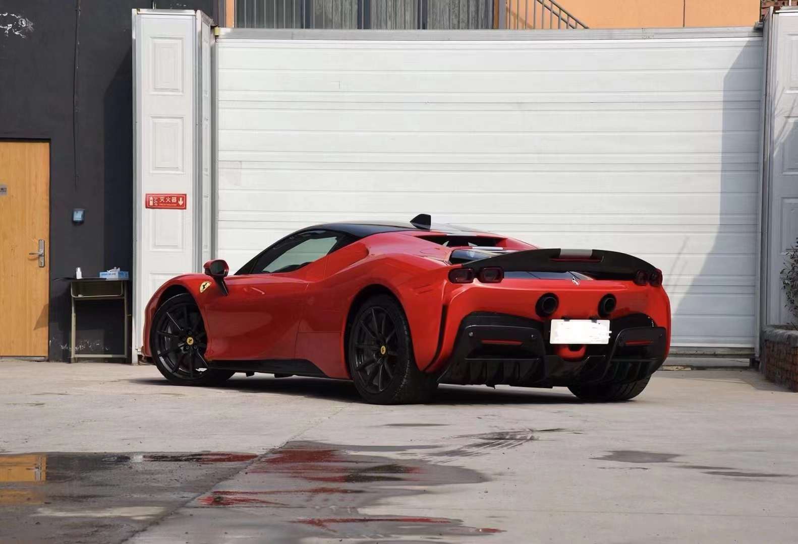 CARBON OEM GENUINE PARTS for FERRARI SF90 2021+  Set includes:  Front Lip Front Trims Side Skirts Side Vents Rear Diffuser Rear Spoiler Wing Material: Carbon Fiber  NOTE: Professional installation is required.  Contact us for pricing