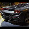 OEM Style Dry Carbon Body Kit For Ferrari F8  Set include:   Front Lip Front Lip Canards Hood Trims Side Skirts Rear Air Intlet Trims Rear Diffuser Rear Spoiler Engine Cover Material: Dry Carbon