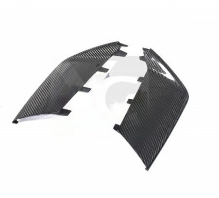 OEM STYLE CARBON FIBER FRONT BUMPER SIDE DUCT PANELS for AUDI RS6 2013 - 2018