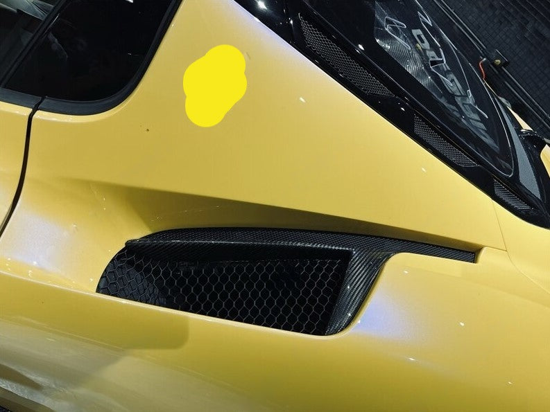 CARBON FIBER REAR FENDER SIDE VENTS for MASERATI MC20 2020 - 2023