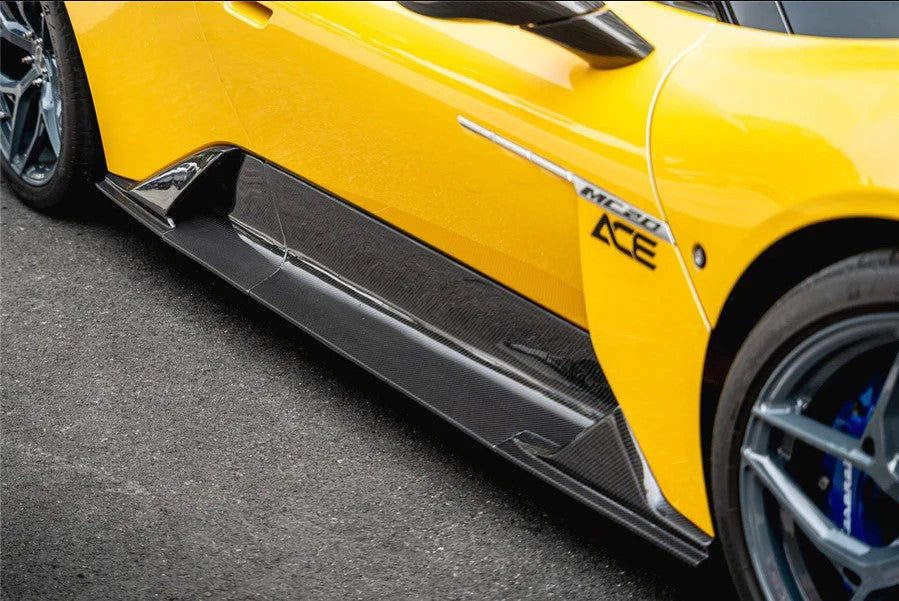 CARBON FIBER SIDE SKIRTS for MASERATI MC20 2020 - 2023 | OEM STYLE