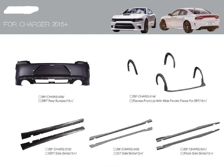 PARTS for DODGE CHARGER VII FACELIFT 2015 - 2024 GT RT SRT SXT HELLCAT DAYTONA



Set includes:

Rear Bumper
Rear Diffuser
Side Skirts
Louvers
Hood
Spoiler

NOTE: Professional installation is required.

* Each part of this kit can be sent separately. Please contact us if you need a specific part.



Why “Contact Us for Pricing”?

We don’t display fixed prices because our goal is to offer you the most competitive deal possible. Product costs often decrease over time, and by requesting a quote, you’ll receive