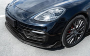 DRY CARBON BODY KIT for PORSCHE PANAMERA 971 2017 - 2023  Set includes:  Front Lip Front Bumper Trims Front Bumper Air Vent Covers Side Air Vent Covers Side Mirror Covers Side Skirts Rear Diffuser Rear Spoiler