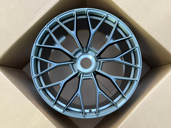 We manufacture premium quality forged wheels rims for   PORSCHE 911 992 GTS TARGA TURBO S GT3 in any design, size, color.  Wheels size:  in 20 x 9 ET 46  in 21 x 12 ET 64  PCD: CENTERLOCK  CB: CENTERLOCK  FINISH: MATTE BLACK  Forged wheels can be produced in any wheel specs by your inquiries and we can provide our specs