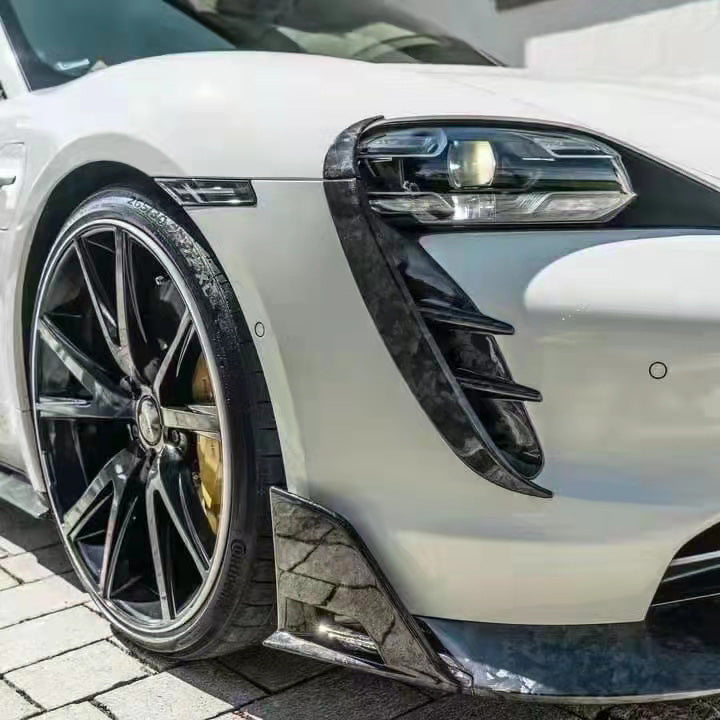 FORGED CARBON BODY KIT for PORSCHE TAYCAN

Set includes:

Front Lip
Front Canards
Front Fender Side Vents
Front Grille Cover
Side Skirts
Rear Diffuser
Side Splitters of the Rear Bumper
Rear Decklid Spoiler

Material: Carbon Fiber

CONTACT US FOR PRICING

Payment ►
Visa
Mastercard
PayPal with a credit card (add 4.4% at checkout)
Payoneer
Cryptocurrency
Shipment ►
By express DHL/UPS/TNT/FedEx
To the local international airport
Special line by air
Special line by the sea
To Europe and the UK by train

Please l