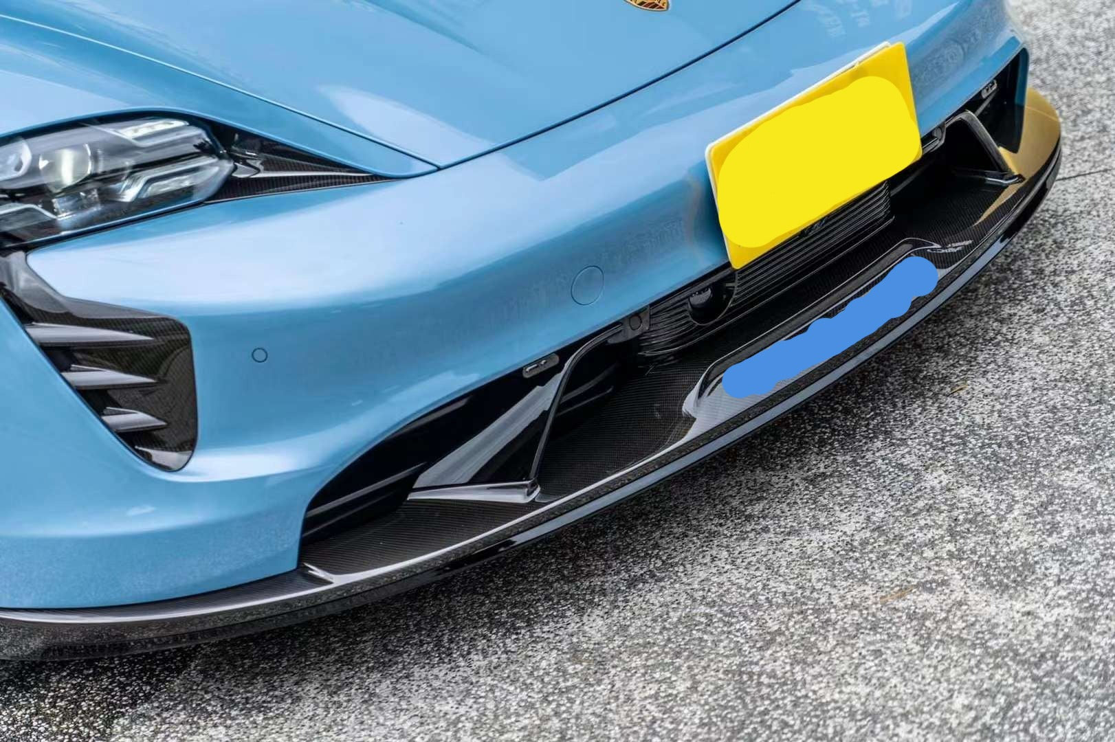 MANSORY TECHART CARBON FIBER BODY KIT for PORSCHE TAYCAN 2019+  Set include:  Front lip Hood  Front fender flares SIde skirts add-ons Rear fender flares Rear diffuser  Rear wing spoiler