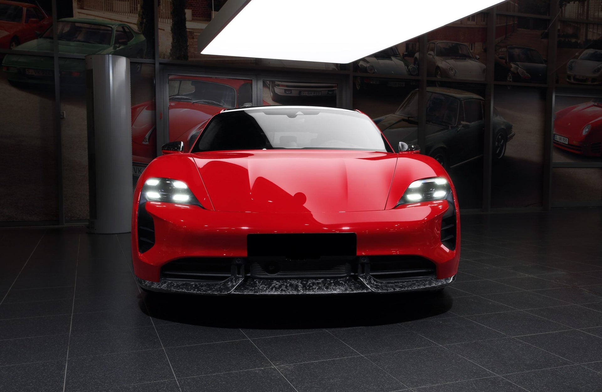 FORGED CARBON KIT for PORSCHE TAYCAN TURBO FRONT LIP SIDE SKIRTS MIRROR CAPS REAR DIFFUSER