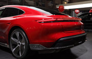 FORGED CARBON KIT for PORSCHE TAYCAN TURBO FRONT LIP SIDE SKIRTS MIRROR CAPS REAR DIFFUSER
