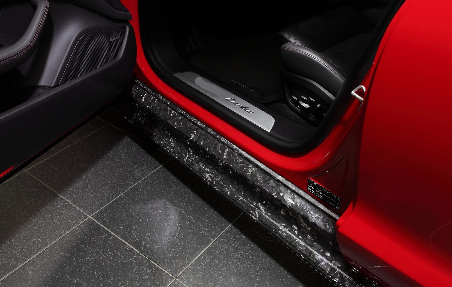 FORGED CARBON KIT for PORSCHE TAYCAN TURBO FRONT LIP SIDE SKIRTS MIRROR CAPS REAR DIFFUSER