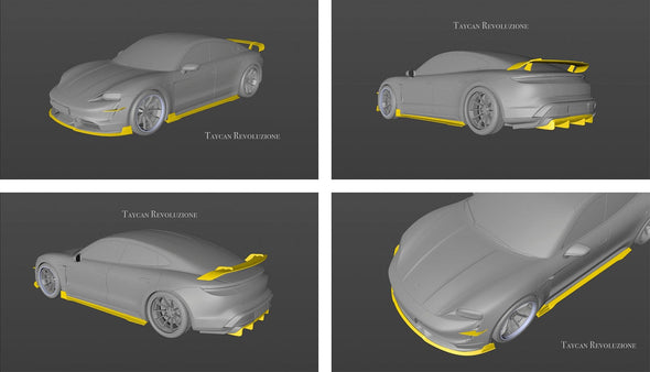 Latest aerokit for Porsche Taycan by RevoZport