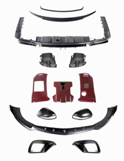 ROCKET 900 Carbon Body Kit For Mercedes Benz E Class E63 AMG W213 2017-2020  Set include:   Front Lip Front Bumper Air Vents Mirror Covers Engine Cover Exhasut Tips Rear Diffuser With LED Light Rear Spoiler/Wing Material: Carbon  NOTE: Professional installation is required