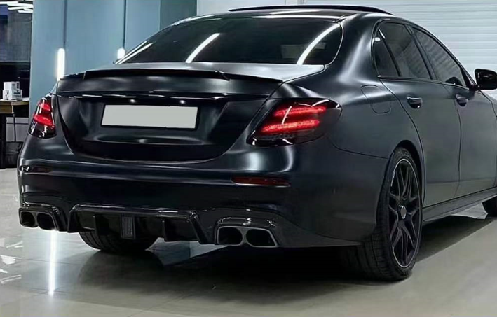 ROCKET 900 Carbon Body Kit For Mercedes Benz E Class E63 AMG W213 2017-2020  Set include:   Front Lip Front Bumper Air Vents Mirror Covers Engine Cover Exhasut Tips Rear Diffuser With LED Light Rear Spoiler/Wing Material: Carbon  NOTE: Professional installation is required