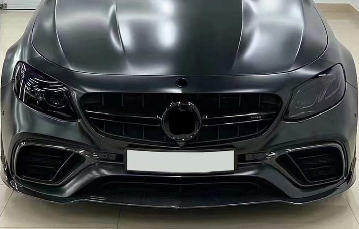 ROCKET 900 Carbon Body Kit For Mercedes Benz E Class E63 AMG W213 2017-2020  Set include:   Front Lip Front Bumper Air Vents Mirror Covers Engine Cover Exhasut Tips Rear Diffuser With LED Light Rear Spoiler/Wing Material: Carbon  NOTE: Professional installation is required